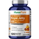 NusaPure Royal Jelly 10:1 Extract, 400 mg ekvivalentno 4000 mg - 120 Veggie Kapsule (Ne-GMO, Gluten Free, Bioperine)