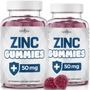 NOVA STAROST Cink Gumies - 2 Pack - 50mg visoko imunoboostala Cinkov dodatek, Imunska obramba, močan naravni antioksidant, Non-GMO - z novo starostjo, 120 Count