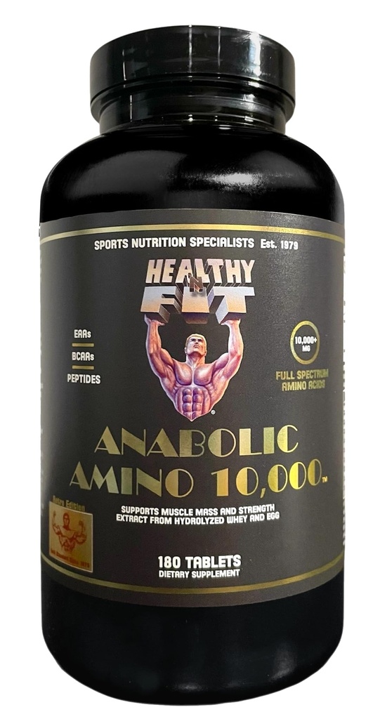 Zdrava 'N Fit Amino 10.000 - Aminokisline 180 Tablete - Hidrolizirano jajce in vir sirotke - hitro absorbira