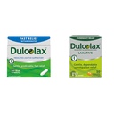 Dulcolax Hitra pomoč Medicated Laxative Suppository Hitra pomoč, Rectalna uporaba Samo, Bisacodil, 10 mg in čez noč Relief Laxative za Gentle Constipation Relief, Bisacodil 5 mg tablete, 50 Število