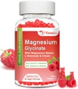 Magnezij Glycinate Gumies 600 mg, Magnezij Gumies za odrasle in otroke, Podpora za sprostitev in mišice, 60 Raspberry Okusne Gumies