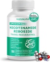 Liposomski nikotinamid Riboside Trans-Resveratrol Koencim Q10 Vitamin C - Podpira zdravo staranje, kožo podpira zdravo staranje, spodbuja zdravo kožo- Made in Tested v ZDA