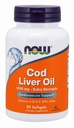 NOW Foods Supplements, Trska Jetrno olje, Dodatna moč 1.000 mg z vitamini A & D-3, EPA, DHA, 90 Softgels