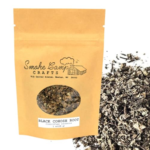 Smoke Camp Crafts | Black Cohosh Root (Cimicifuga racemosa) 1 oz Dried Herb | Hand-Packaged | Made in West Virginia