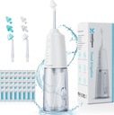 Nazal namakanje sistem Prenosni akumulatorski nazal izpiranje stroj za Sinus Alergy Relief Nasal Care - Električni Neti lonec za nos namakanje - Sinus Rinse Kit s 6 Nozzles 40 Sol paketi