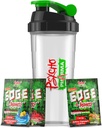 Psiho Pharma Edge of Insanity Pre Workout – Najmočnejši visoki stim prašek za intenzivne črpalke, moč, energijo in fokus – 3 vzorčne arome + Free Shaker Cup (junglov sok, modra limonada, jagoda)