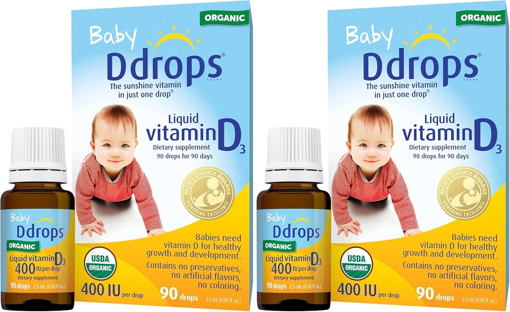 Ddrops 1072834 400 i.e. tekoči vitamin D3 kapljice za dojenčke, 0,08 Fl. Oz (paket 4)