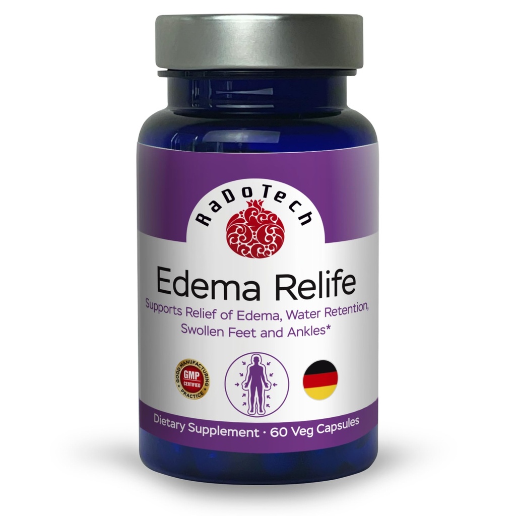 Edema Relife Support Relief of Edema, Retention vode, Otekle noge in Angles 60 Veg Kapsule GMP - (paket po 1)