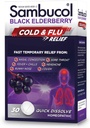 Sambucol Cold and Flu Relief Tablets - Homeopatska hladna medicina, Hladno zdravilo za odrasle, Črna jagoda za prehlade, Cink Cold Remedy - 30 Count