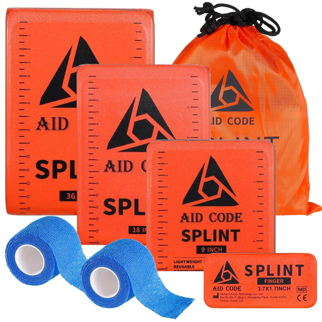 Prva pomoč Sprint 36" X 4.3",Emergency Sprint Kit za roko nogo zlomljeno kost zlom,Ideal za šport, Domov, Prva pomoč polnjenje in hišne živali (4 paket combo)