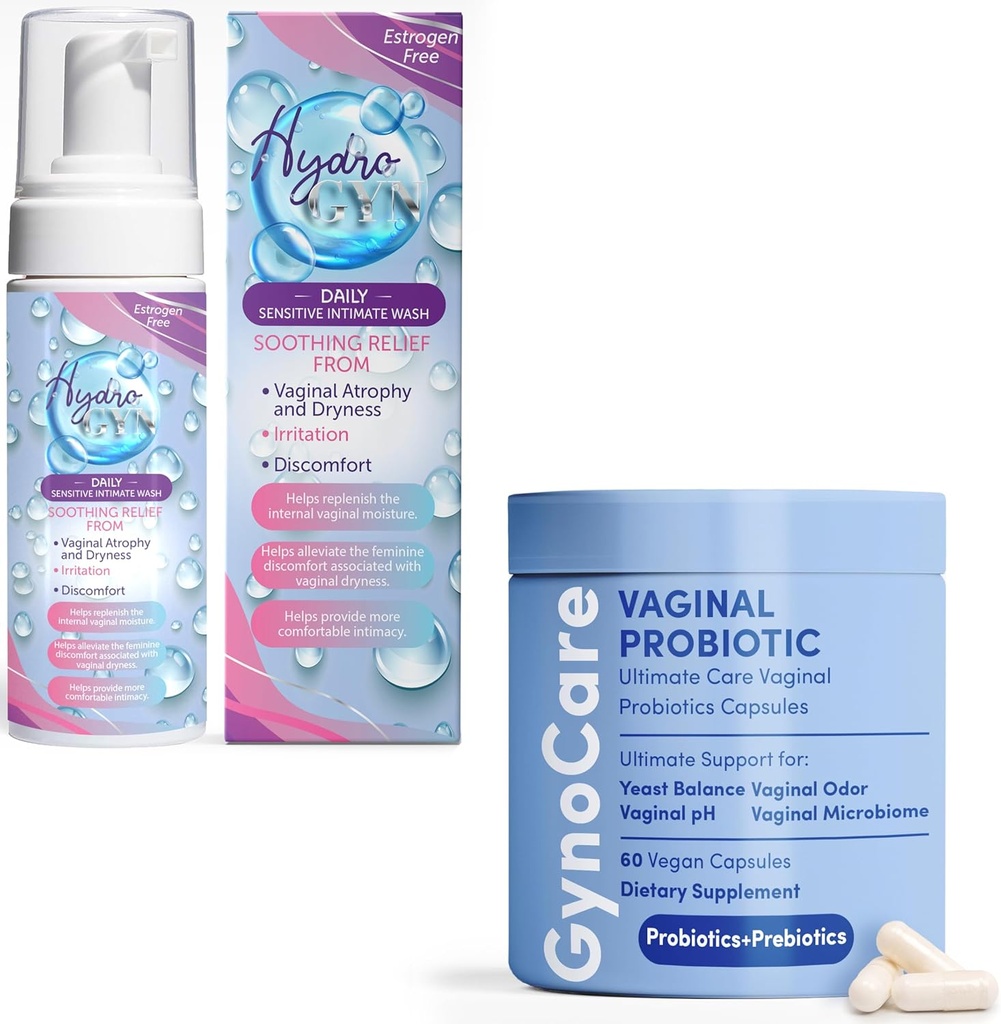 Termed Samo pomislite Comfort Feminine Wellness Bundele: Vaginalne probiotične kapsule + Neoporečna Feminine Wash – Dvojna podpora za pH ravnovesje, Odor nadzor, in intimno zdravje