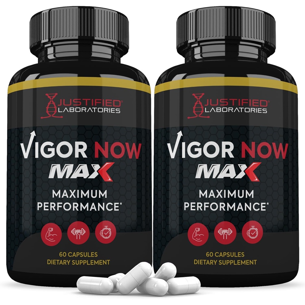 Upravičeni laboratoriji (2 paket Vigor Zdaj Max 1600MG Napredno moško zdravje Formula 120 Kapsule