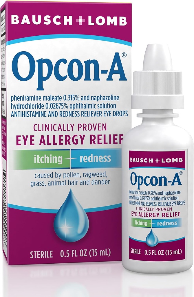 Alergija kapljice oči Bausch & Lomb, za srbečico in rdečino, 15 ml