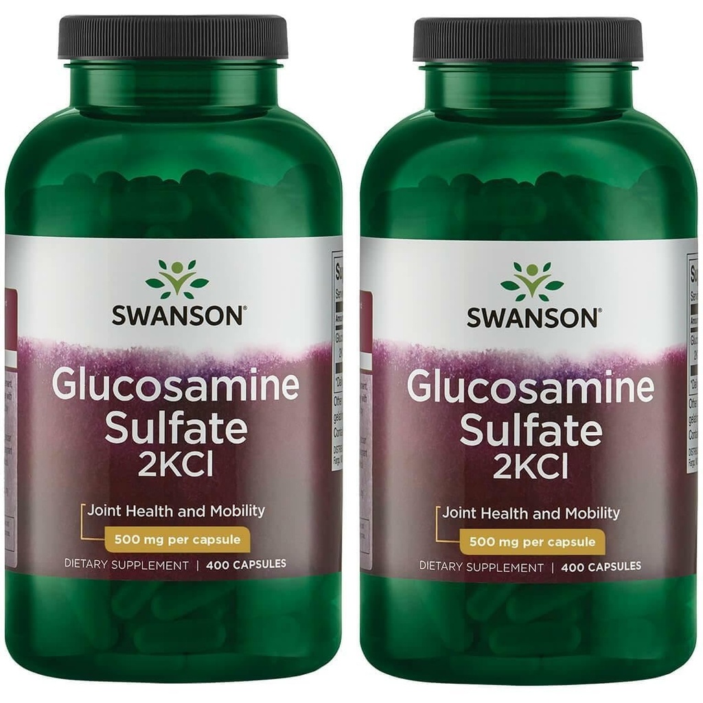 Swanson glukozamin sulfat 2Kcl 500 mg 400 kapsul (2 pakiranji)