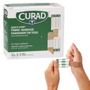 CURAD Quick Strip tkanine Lepljive Sterilne pasovi s hitro uporabo, 3/4" x 3", Box of 100