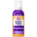 ARM & HAMMER Preprosto Saline nočno zdravilo brez mis za nos congestion ponoči, dodatna moč, pomiritev evkaliptusa, varno za uporabo z Rx in OTC, za odrasle in otroke starosti 2+, 4.6 oz (129 g)