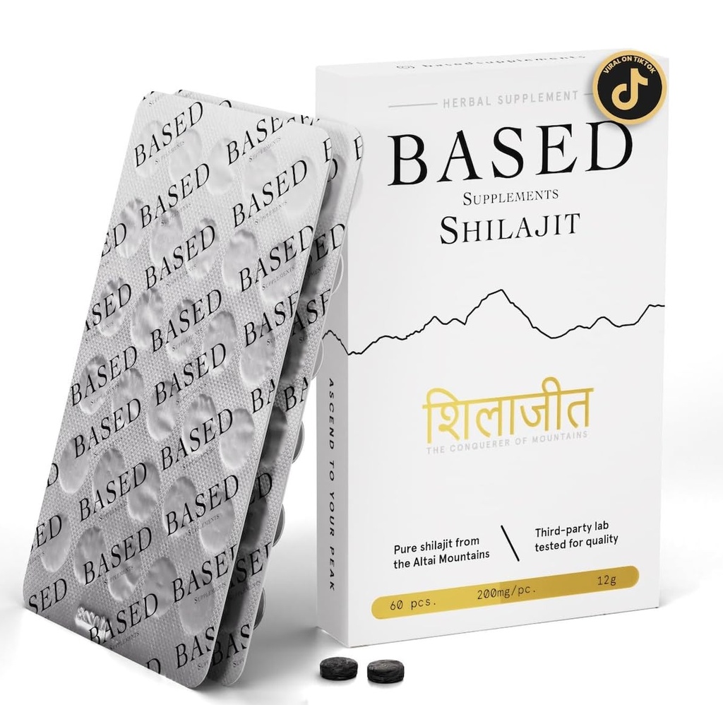 Based Shilajit  Minerali v sledovih, 60 tablet