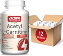 Jarrow Formule Acetil L-Carnitine 500 mg, prehranska dopolnila, Aminokisline za zdravje možganov in antioksidantov, 60 Veggie kapsule, 60 dnevna zaloga(Pack of 12)