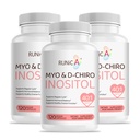 Myo-Inositol & D-Chiro Inositol Dodatek za ženske - Idealno 40:1 Razmerje -Podpora Ženske Hormone Balance & Plodnost & Ovarian Health - Veganske kapsule v prahu - 90-dnevna oskrba