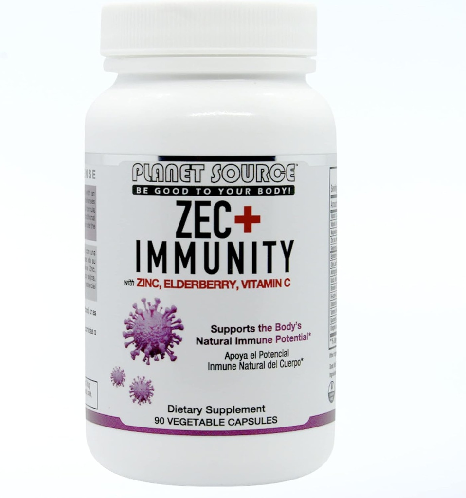 ZEC+ Imuniteta - Odrasli Vitamini z cinkom, Bezgove jagode, in vitamin C - Naravni Bezgov Imunska podpora dodatek za zdravo življenje - 90 Count Veggie kapsule
