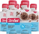 SlimFast Meal Zamenjava Shake, Original Creamy mleko čokolada, 10g pripravljen za pitje beljakovin, 11 Fl. Oz steklenica, 4 Število (paket 3) (Packaging maj Vary)