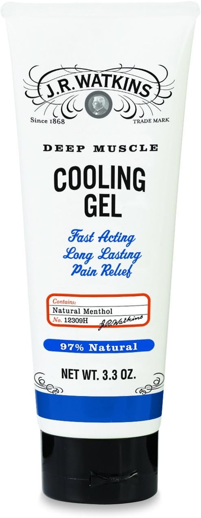 J.R. Watkins Deep Muscle Cooling Gel, Privzeto, 3.3 Ounce