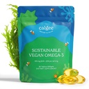 Calgee Vegan Omega 3-450mg DHA & EPA Maščobne kisline - Sustainable Algae Oil - Nasadno ribje olje Alternative - Carrageenan-free Softgels (60 Ct)