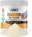 AKI Laneno olje v prahu - pakirano z eteričnimi hranili, kot so Omega-3 maščobne kisline, Fiber, & Lignans - brez umetnih dodatkov, izdelano iz idealnih kakovostnih sestavin (5.30oz/150g)