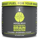 Nootropic Brain Booster (30 strežnikov) Nootropic Drink Mix & Brain Supplement - Podpira energijo, fokus in spomin - nič kalorij, sladkor brez - Kiwi Jagoda