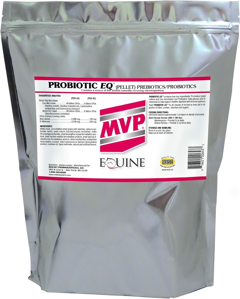 MVP probiotični EQ (10 lb) za zdrave prebavne traktate in imunske funkcije pri konjih