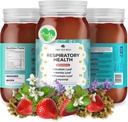 TrueSeaMoss Pro-Line Gel - Respiratorno zdravje - 5+ Okusi - Fruit Gel s Premium Sea Moss & Kalij - Vegan-prijateljski - Vitamin & Mineral Rich dodatek - Izdelano v ZDA (Strawberry, Pack po 1)