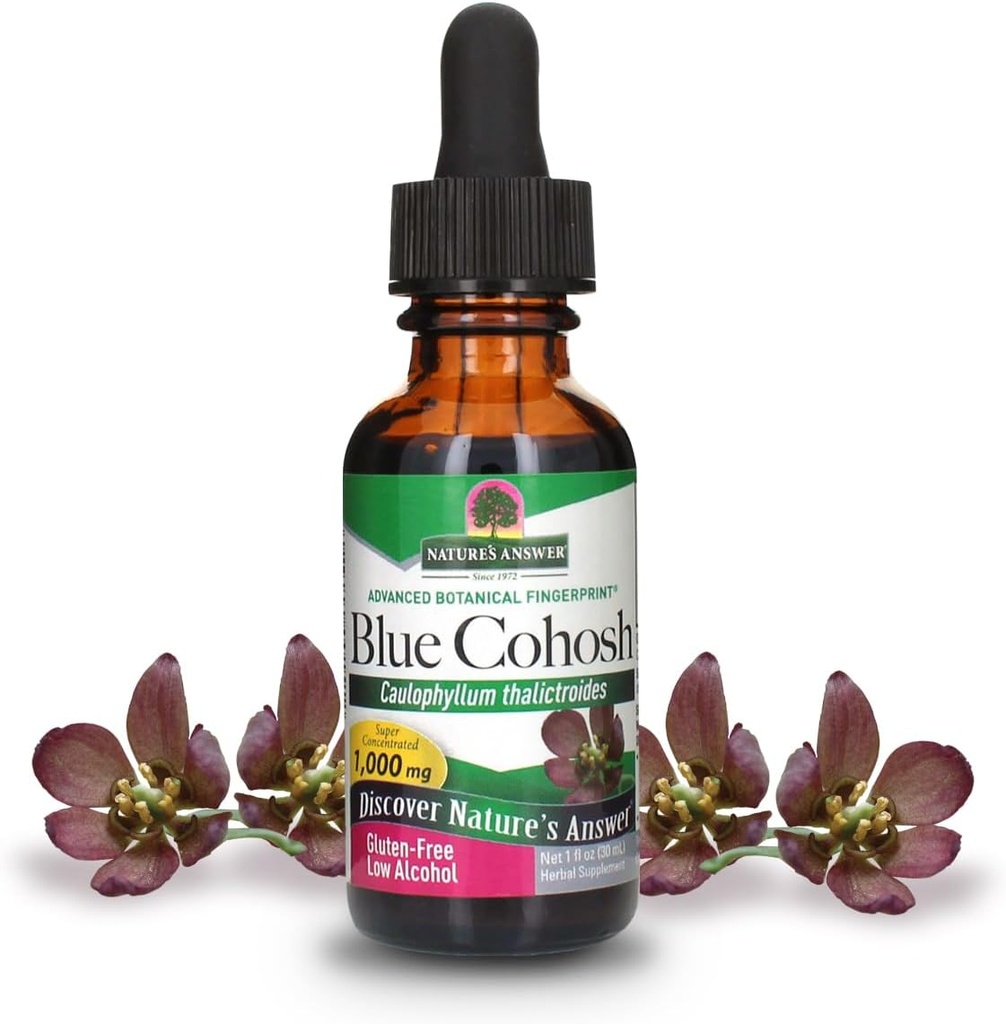 Naravni odgovor Blue Cohosh Root z organskim alkoholom, 1-Fluid Ounce