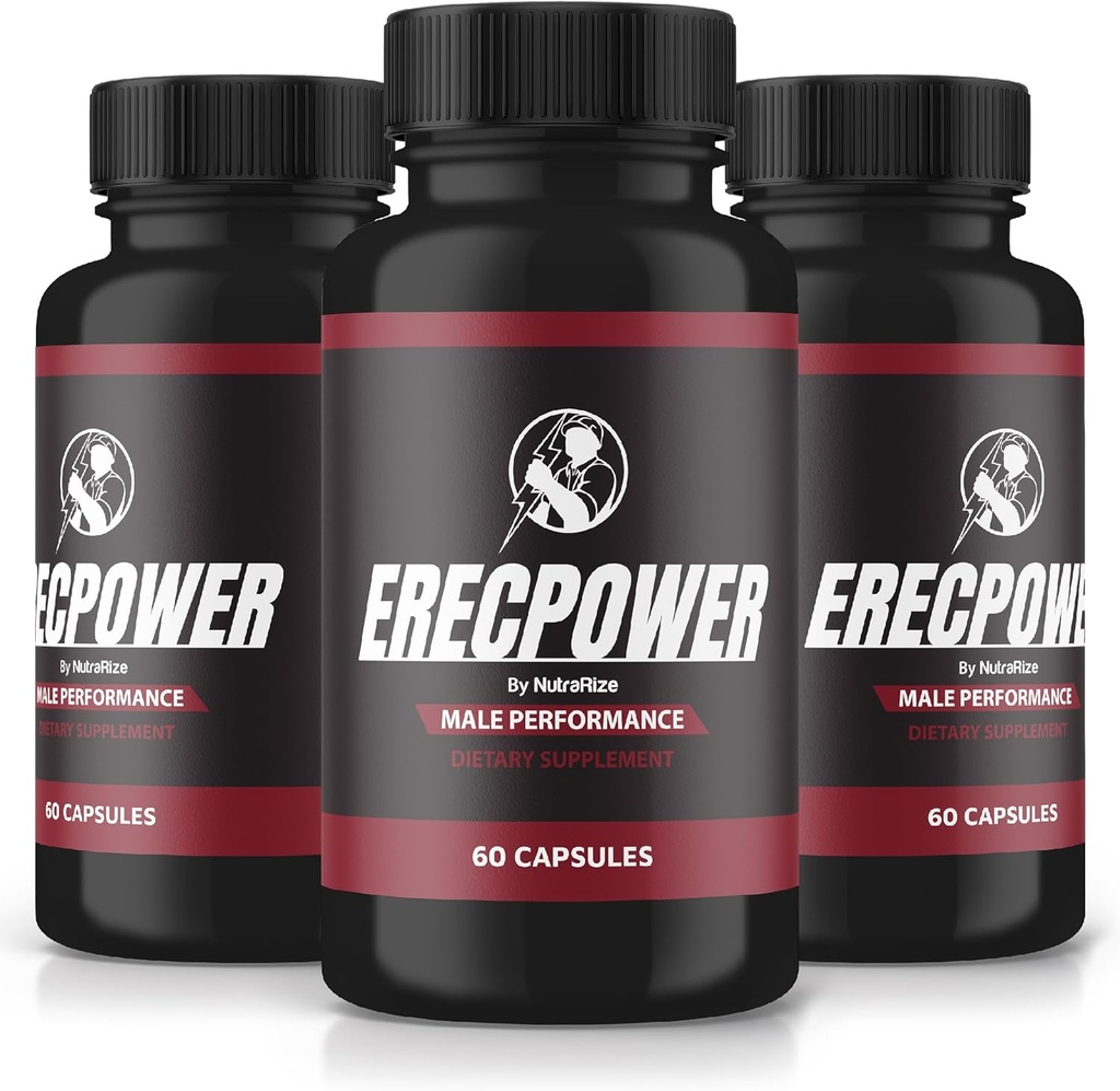 (3 paket) ErecPower za moške, Uradna ErecPower tablete, Vse naravne moški dodatek, Kapsula za povečanje energije in splošno zdravje, Erec Moč Podpora za največjo zmogljivost, Vitamin, Pregled (180 Kapsule)
