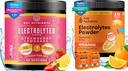 KLJUČNI HRANILCI Elektroliti in multivitaminski Hidracija Powder Bundele – Juicy Jagodna limonada & Tangy Orange Elektrolitni praški (90 serving vsak) – Brez sladkorja, Keto-prijateljski, Brez kalorij