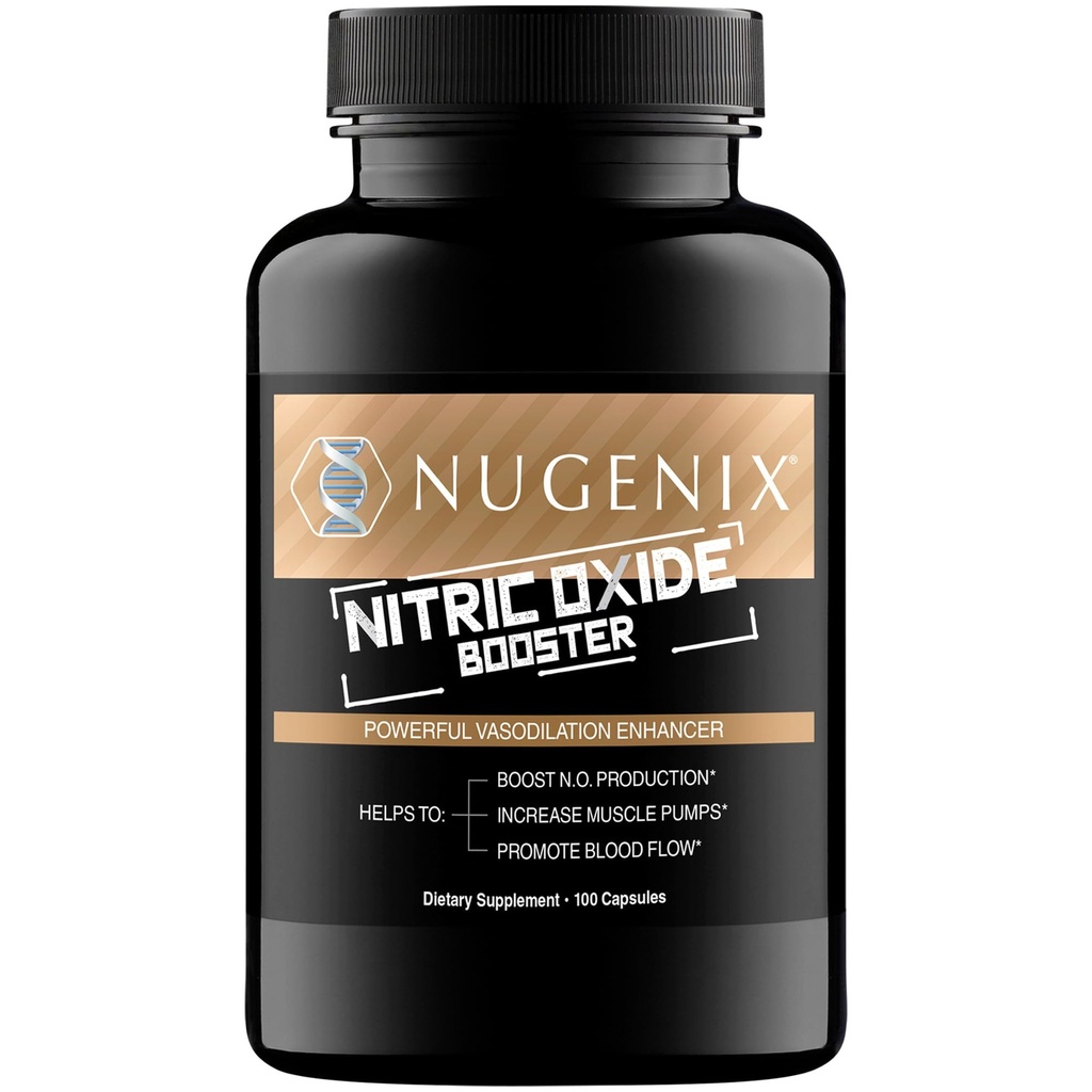Nugenix Booster Supplement - pretok dušikovega oksida, L-arginin, L-citrulin, izvleček borovega barka - vazodilaator - 100 kapsul