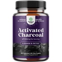 Narava Obrt Aktivirane Charcoal tablete Detox in čiščenje - čiščenje Coconut Kapsule s 1200 mg na služijo za napihnjeno olajšanje - Active Detox dodatek za zdravje telesa in črevesja - 180