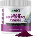 AKI Haskap Berry Extract Powder - bogata z antioksidanti, vitamini-C in polifenoli - Izvlečena iz kakovostnih posušenih jagod - Brez dodanih umetnih arom in barvil - poveča raven energije (5.30Oz/150g)