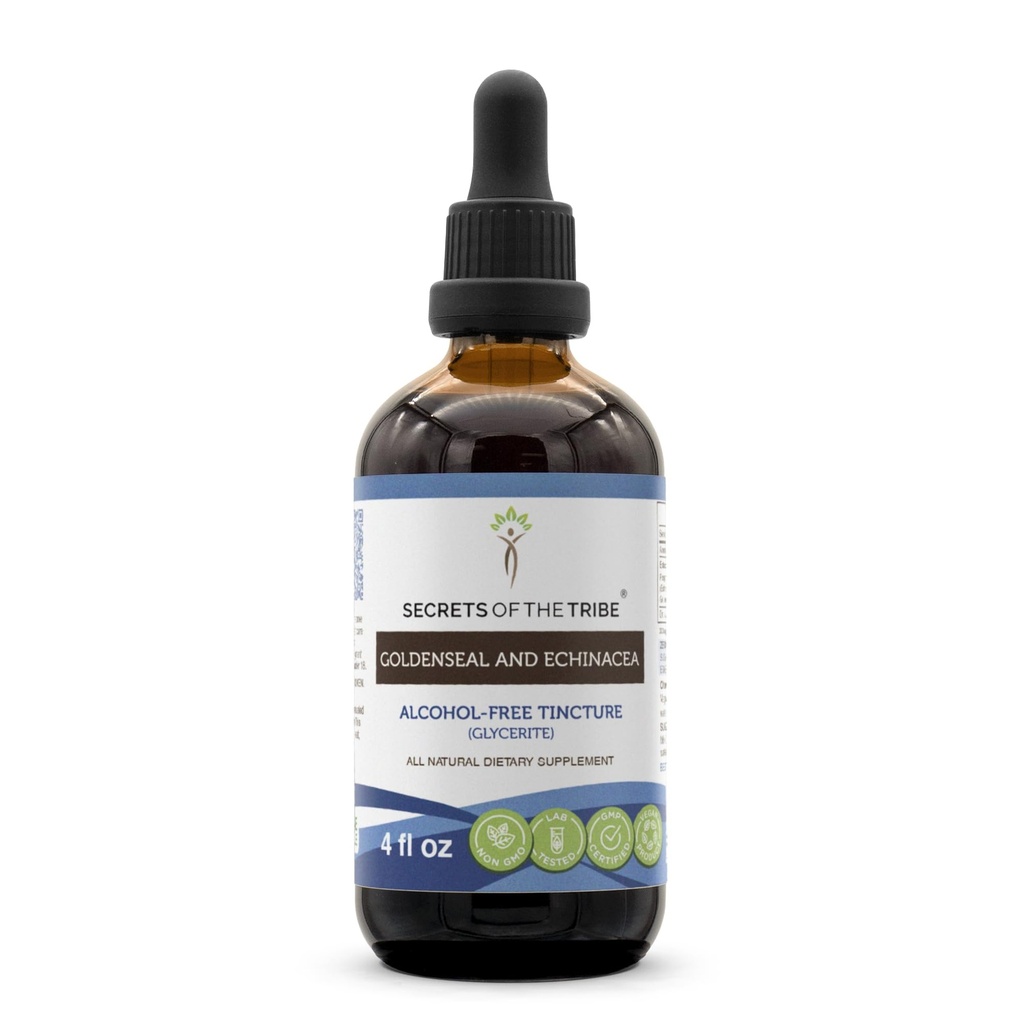 Skrivnosti rodu Goldenseal in Echinacea Alkohol-free Liquid Extract, zelišča (Chinacea Root (Echinacea Purpurea), Goldenseal Root (Hydrastis Canadensis))