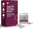 Vitamin B12 Dodatki – Vegan B12 Vitamini za energetsko podporo – VIT B12 Vitaminski dodatki za vse starosti – Vitamin B12 1000 Mcg (60 Tabs)