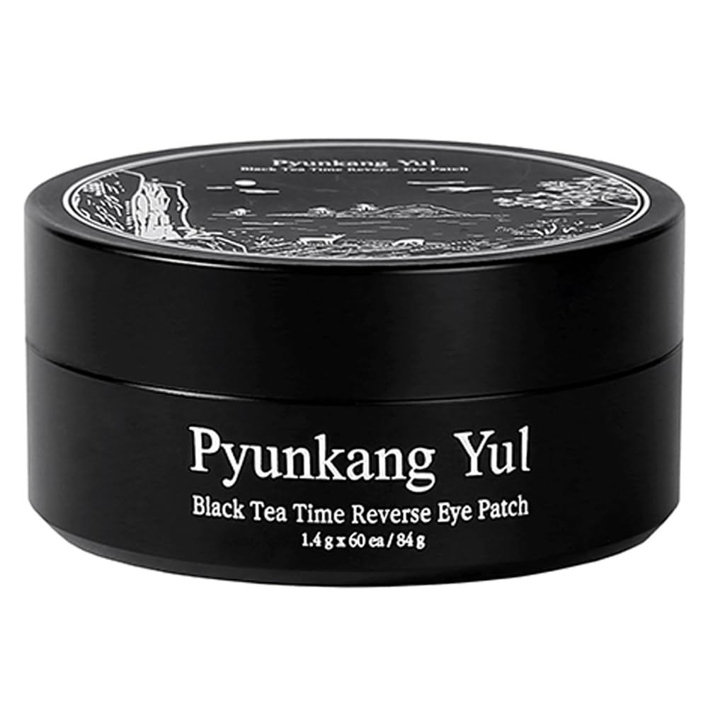 Pyunkanang Yul PKY Črni čaj Čas Povratno oči obliž za anti-Aging, globoko Hraninje z nizko-molekularni kolagen, temni krogi & Fine Line Care z Kombucha, Korejska nega kože (30 parov)