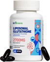 2700 MG dodatek liposomskega glutationa, maksimalna absorpcija, aktivna oblika L glutation-reduktaza (GSH) s hialuronsko kislino, resveratrolom, močnim antioksidantom, staranjem zdravja, 60 kapsul