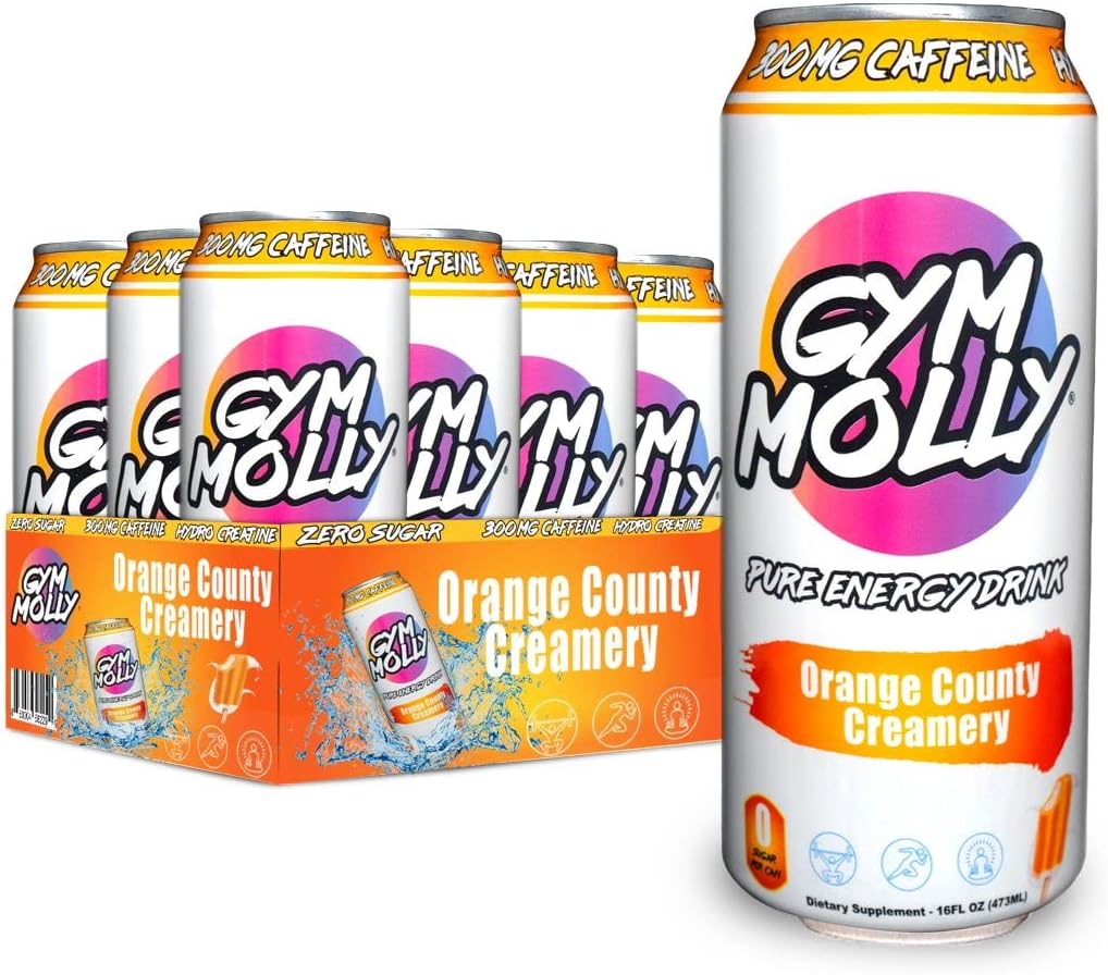 Gym Molly Orange County Creamery Energy Drink Cans 
