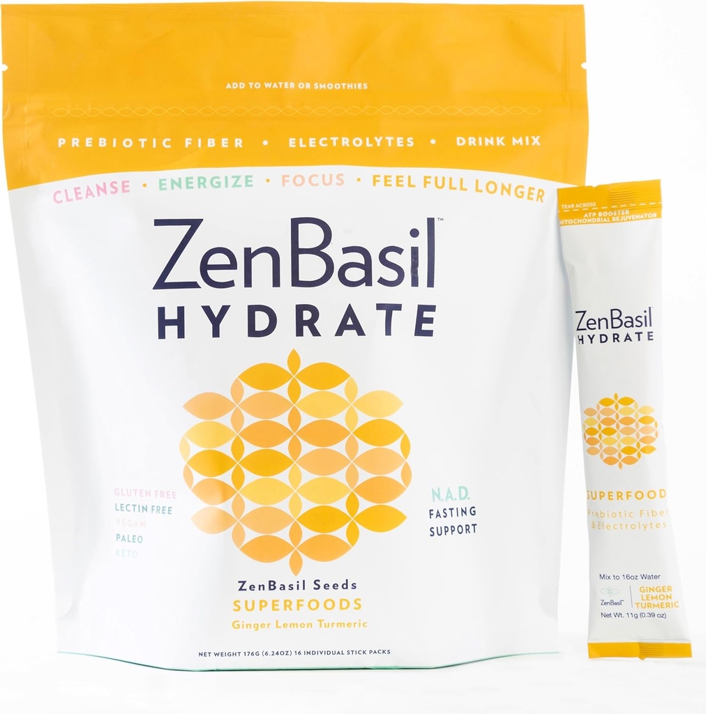 Zen Basil Hydrate - ingver Lemon Kurkuma 