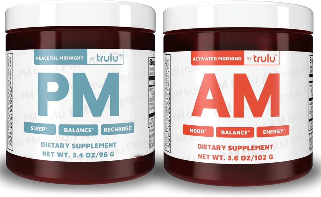 AMPM Nutrition: Aktivirano jutro (AM) + Mirna Polnoč (PM) Napolnite svoj dan s trajno energijo in uživajte v mirnih nočeh – celovit program za energijo, razpoloženje, podporo za spanje in zdravje brezbrižnosti