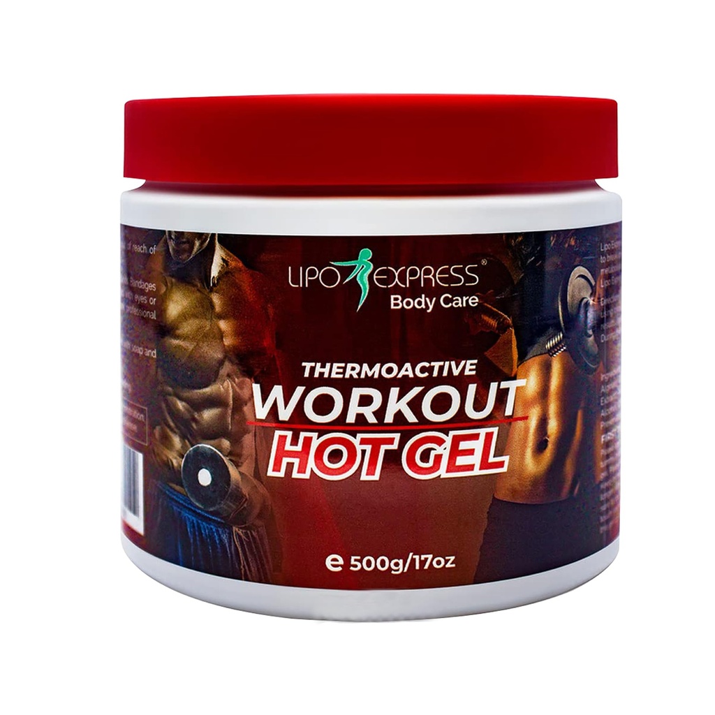 Vadba povečanje Fat Burning Hot Gel z LipoExpress 17 Oz - Najboljši Hot-Gel krema. Idealno za telovadbo in slimming. Termoaktivni vroči gel - Odlično tudi za sprostitev mišic in masažo