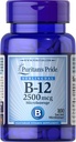 Puritan's Pride Vitamin B-12 2500 μg Mikrolozenges, 100 Število