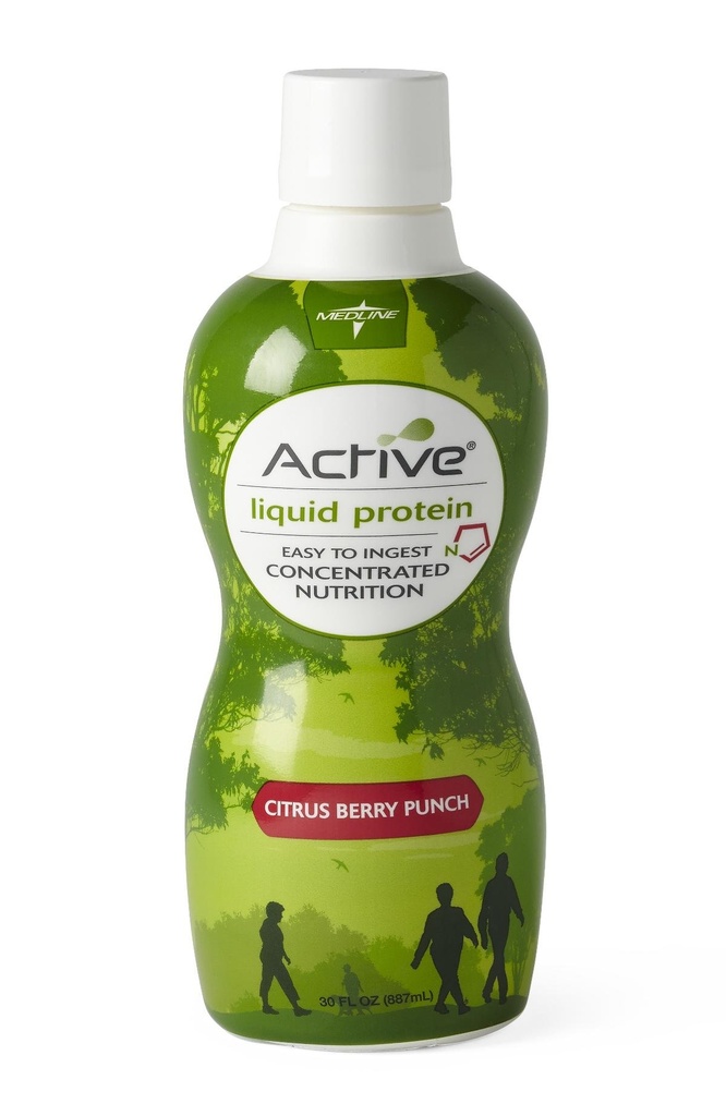 Medline aktivne tekoče beljakovine, Citrus Berry Punch, 30-oz, 15-g beljakovine (paka 4)