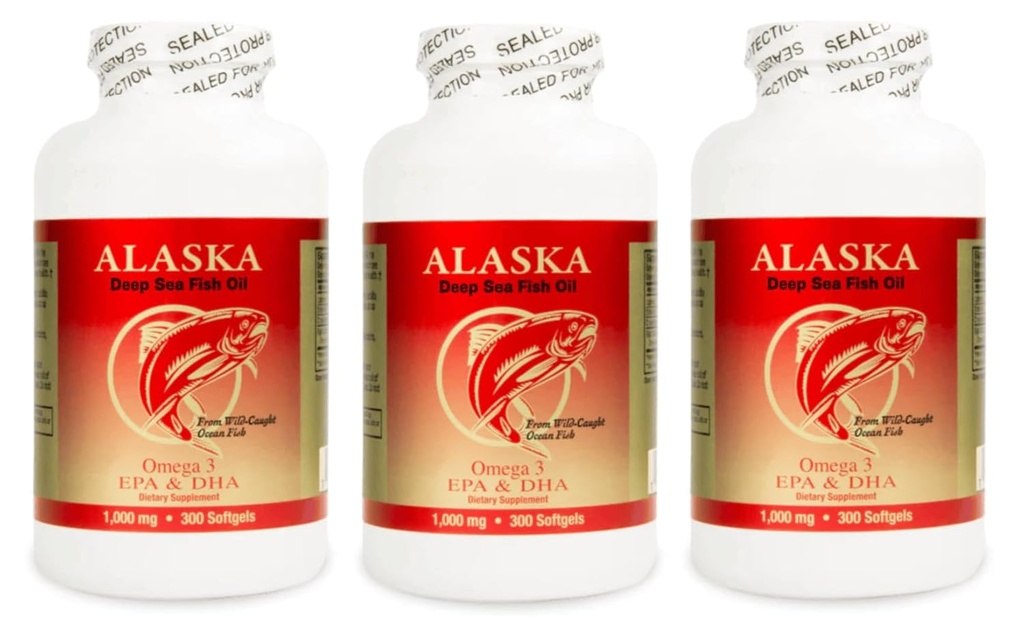 3 X 300 Aljaska Globoko morje Omega-3 ribje olje =900Caps, EPA/DHA, FRESH , Nov izdelek dober izdelek !!