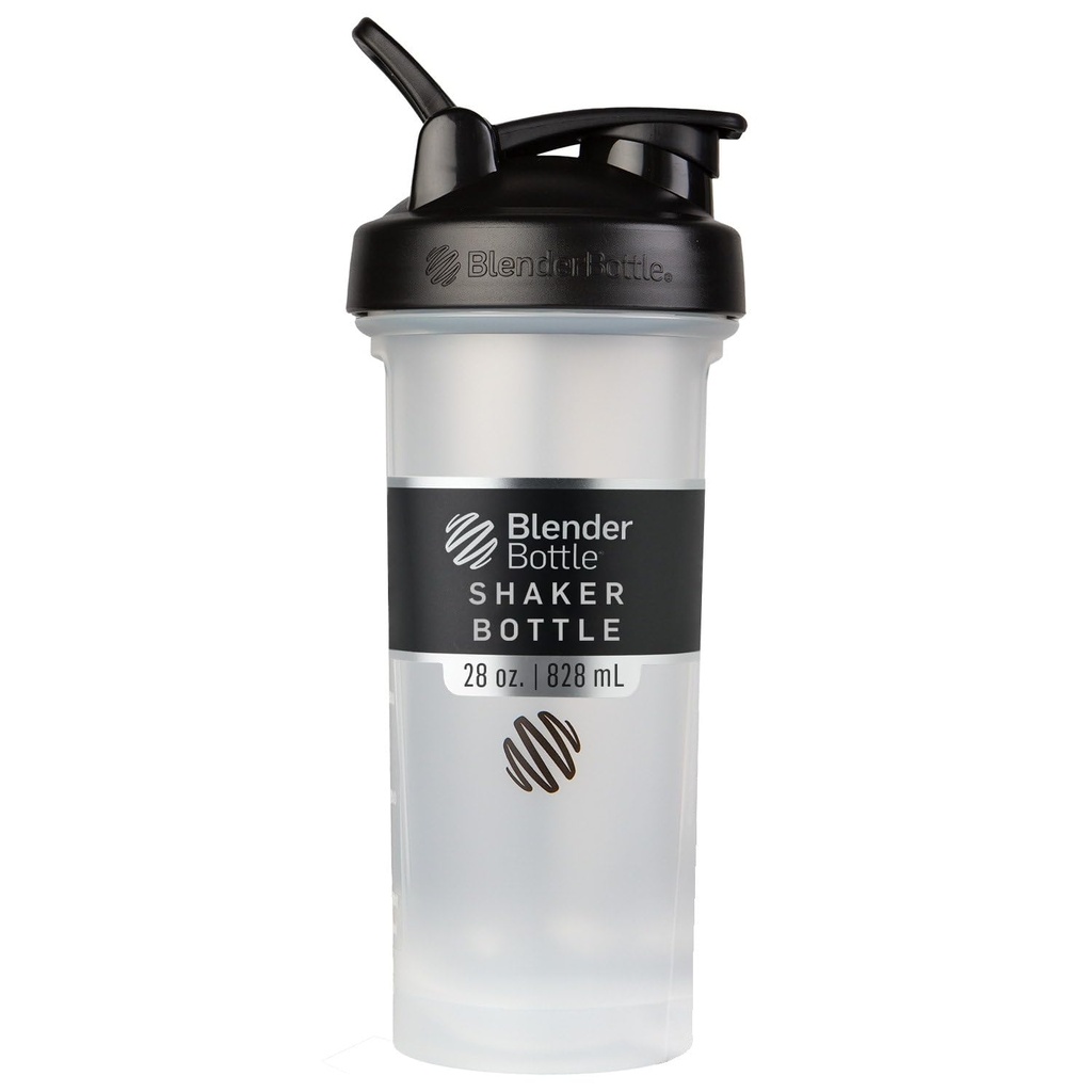 BlenderBottle Classic V2 Shaker steklenica kot nalašč za beljakovinske Shake in pred vadbo, 28-ounce, jasno/črno