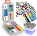3 Pcs DIY potovalne tablete Organizator z nalepkami Žepna farmacija, 3 Tablete Box & 420 Medicine etikete, Prenosni potovanja esencials Mini tabletke kontejner 7 dan Pill Shranjevanje zaboj Vitamin ribje olje (Set A)